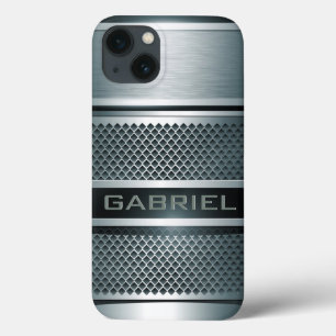 Case-Mate iPhone Case Tons gris Revêtement métallique Collage-Monogramme