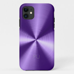 Coque iPhone 11 Tons mauve métallique en acier inoxydable