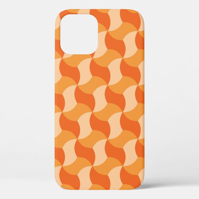 Coques Case-Mate iPhone Tons oranges géométriques : Carreaux Abstraits (Verso)