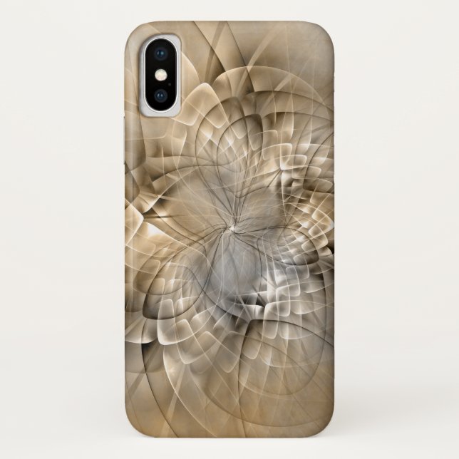 Coques Case-Mate iPhone Tons Terre Abstrait Art fractal moderne Texture (Dos)