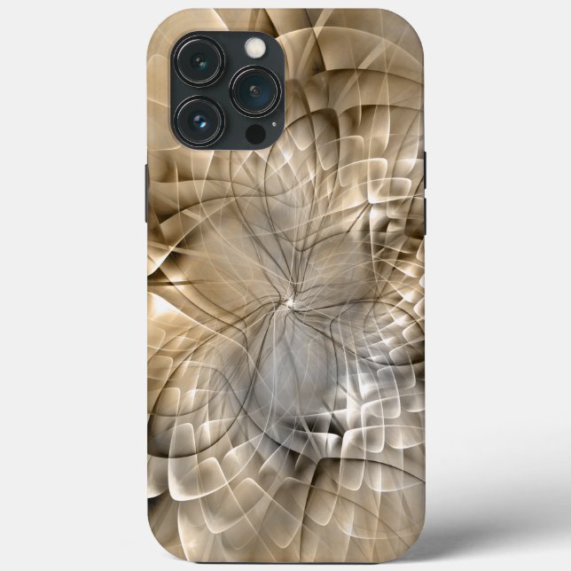 Coques Case-Mate iPhone Tons Terre Abstrait Art fractal moderne Texture (Verso)