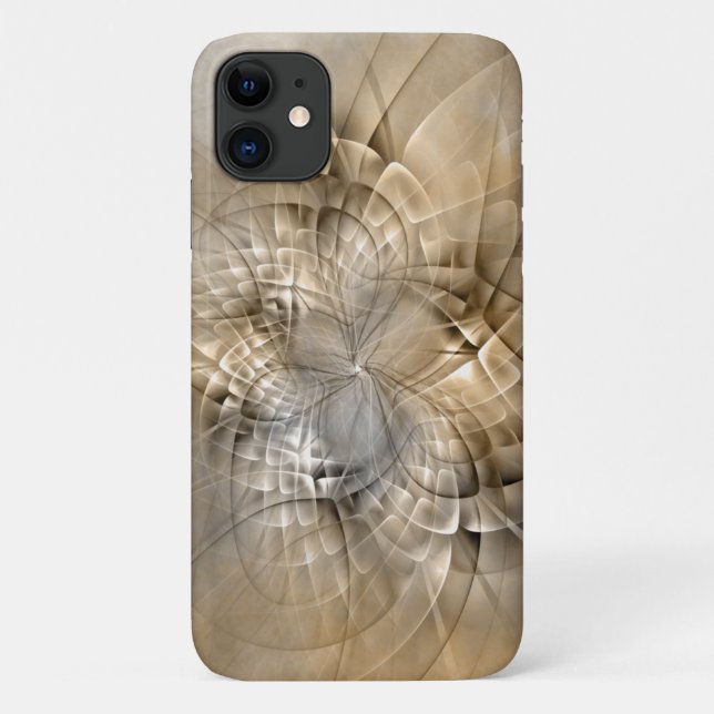 Coques Case-Mate iPhone Tons Terre Abstrait Art fractal moderne Texture (Dos)