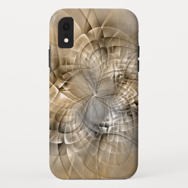 Coques Case-Mate iPhone Tons Terre Abstrait Art fractal moderne Texture (Dos)