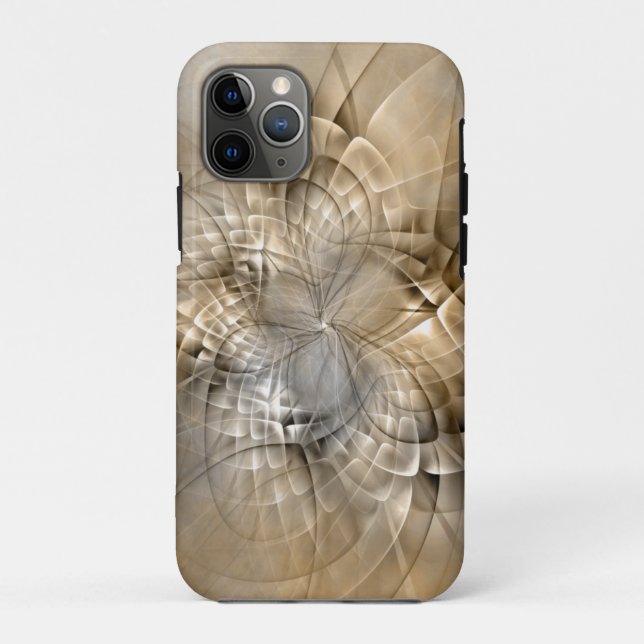Coques Case-Mate iPhone Tons Terre Abstrait Art fractal moderne Texture (Dos)