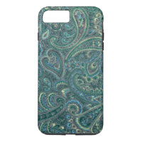 Tons verts Vintage Ornate Paisley Motif