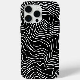 Coque Case-Mate iPhone Topographic Line Art in Black 🗺️