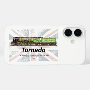Coque Pour iPhone 16 Tornado Vintage Steam Train Anglais Locomotive