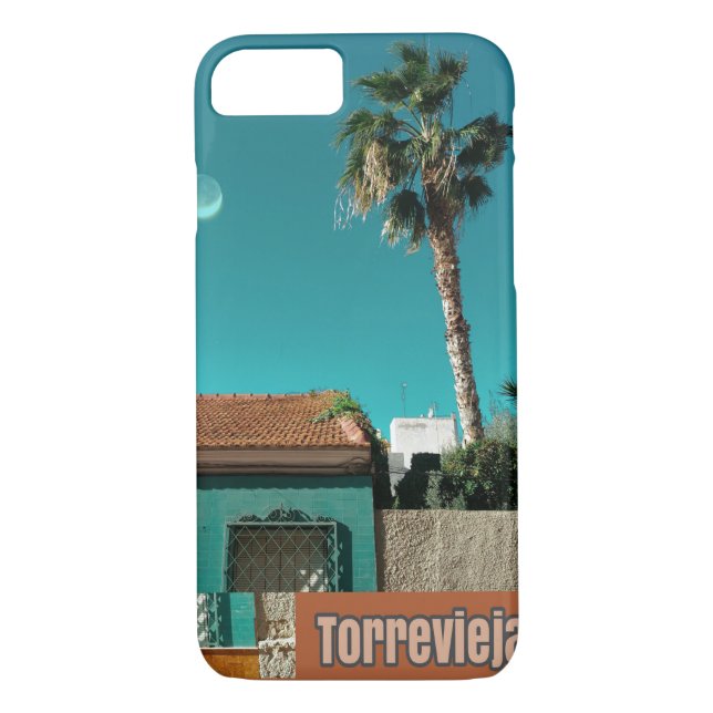 Coques Case-Mate iPhone Torrevieja en Orange et Turquoise (Dos)