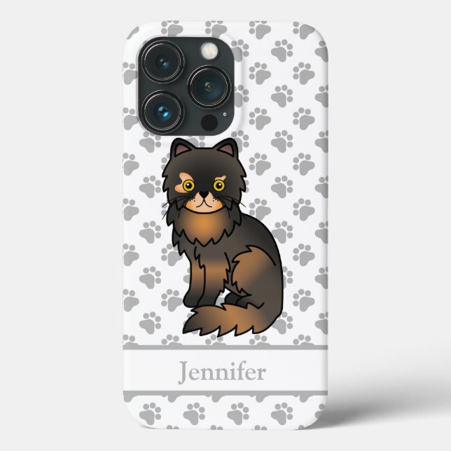 Coques Case-Mate iPhone Tortie Point Persan Chat de Dessin Animé Mignon &  (Verso)