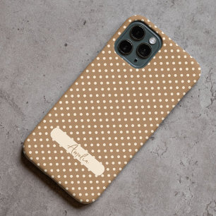 Coque Case-Mate iPhone Tortilla Brown et pois beige