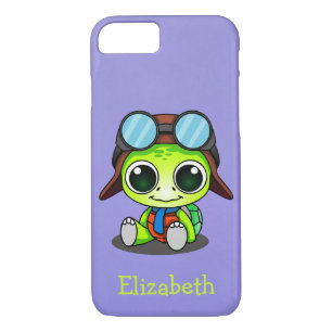 Case-Mate iPhone Case Tortue Cute Chibi personnalisée en Aviator Casquet