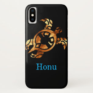 Case-Mate iPhone Case Tortue de mer hawaïenne de l'or tribal sur le noir