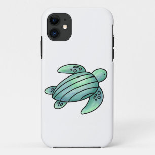 Case-Mate iPhone Case tortue de mer peinte à l'aquarelle dessin animé bl