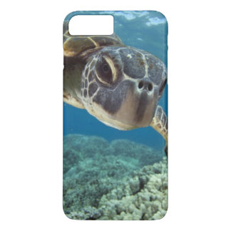 Coque iPhone 8 Plus/7 Plus Tortue de mer verte hawaïenne