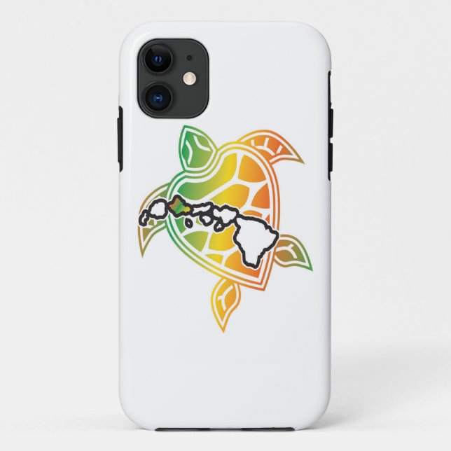 Coques Case-Mate iPhone Tortue de Reggae d'Hawaii (Dos)
