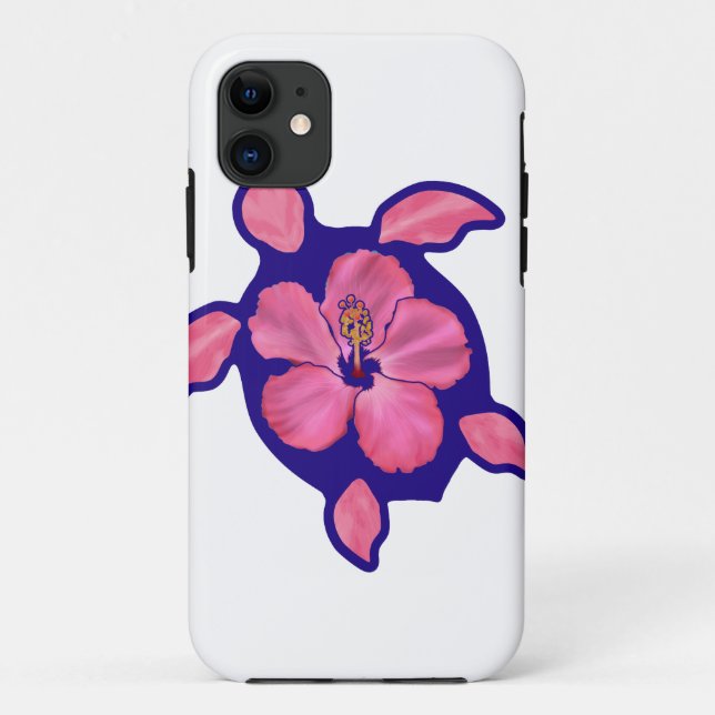 Coques Case-Mate iPhone Tortue et ketmie hawaïennes de Honu (Dos)
