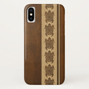Coque Case-Mate Pour iPhone Tortue hawaïenne en bois de Faux d'Uhane Honu