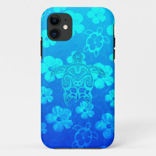 Etui iPhone Case-Mate Tortue tribale bleue