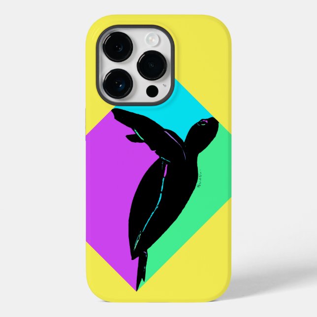 Coques Case-Mate iPhone Tortue tropicale, Coque-Mate iPhone 14 Pro (Verso)