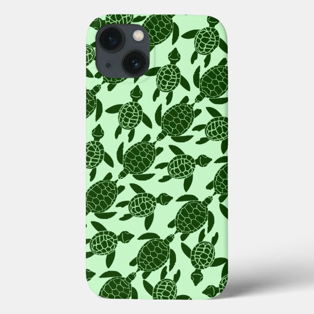 Coques Case-Mate iPhone Tortue verte jolie Motif animale (Verso)