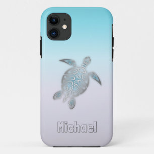 Case-Mate iPhone Case Tortues de mer Argent Monogramme animal