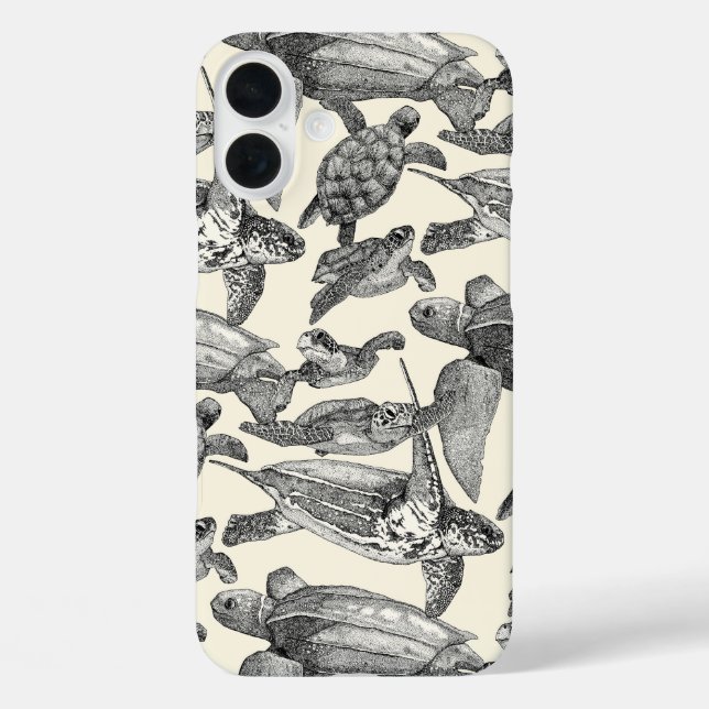 Coques Case-Mate iPhone tortues de mer perle noire (Verso)