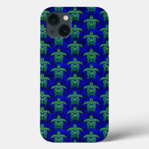 Case-Mate iPhone Case Tortues de mer vertes de la tribu bleu océanique