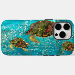 Coque iPhone 16 Pro Max Tortues Glissant_Mer de Verre