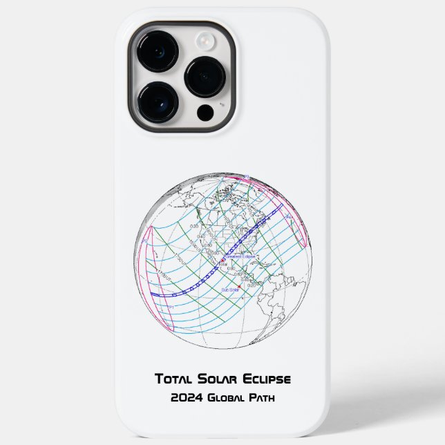 Coques Case-Mate iPhone Total Solaire Eclipse 2024 Global Path (Verso)