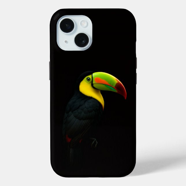 Coques Case-Mate iPhone Toucan à bec caréné Black 4 Luxe iPhone 15 Mate (Verso)