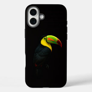 Coque Pour iPhone 16 Plus Toucan à bec caréné Black 4 Luxe iPhone 16 Plus