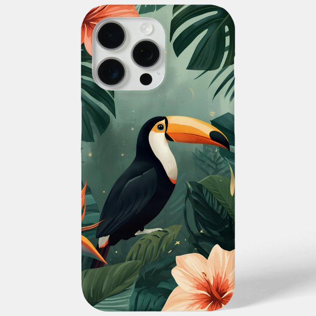 Coques Case-Mate iPhone Toucan Muse Tropical Botanical Phone Case (Verso)