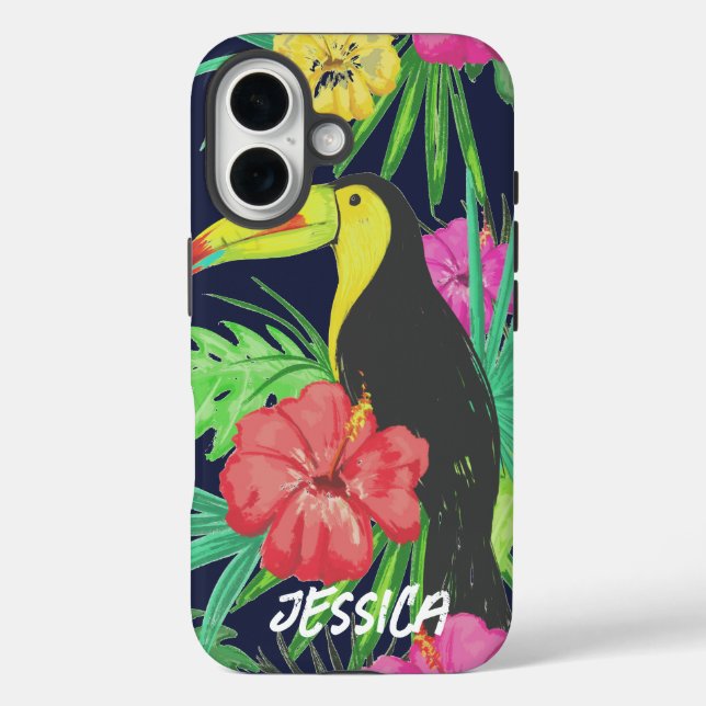 Coques Case-Mate iPhone Toucan Tropical et Feuilles de la Forêt Tropicale  (Verso)