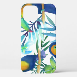 Case-Mate iPhone Case Toucans tropicaux : Motif de fleurs exotiques.