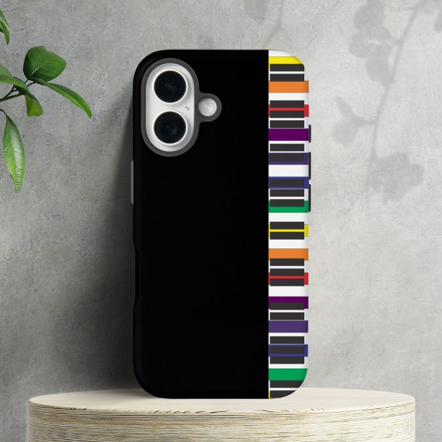 Coques Case-Mate iPhone Touches de piano arc-en-ciel (Rainbow Piano Keys Case-Mate iPhone Case)