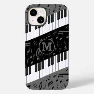 Coque Case-Mate iPhone Touches de piano monogramme et notes musicales