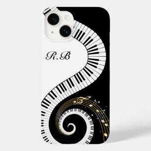 Coque Case-Mate iPhone Touches de piano monogramme et notes musicales