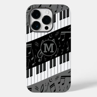 Coque Case-Mate iPhone Touches de piano monogramme et notes musicales