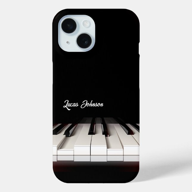 Coques Case-Mate iPhone Touches de piano noir et blanc | Cadeaux de fans d (Verso)