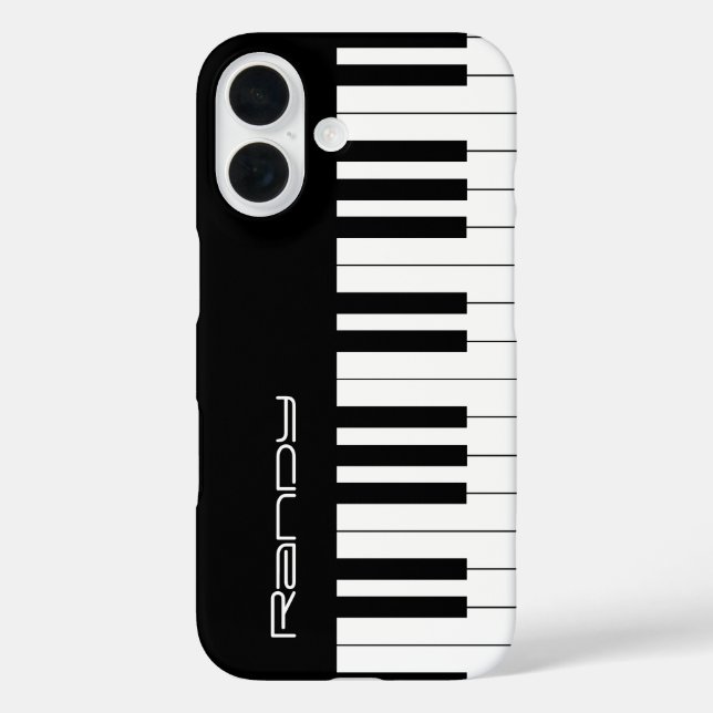 Coques Case-Mate iPhone Touches de piano noir et blanc | Cadeaux de fans d (Verso)