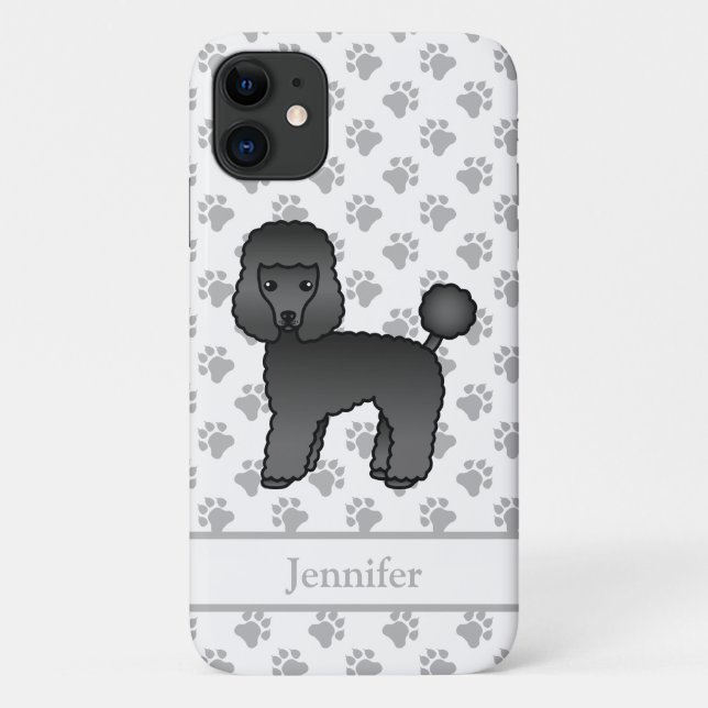 Coques Case-Mate iPhone Toudou Caniche Noir Chien de Dessin Animé Mignon & (Dos)