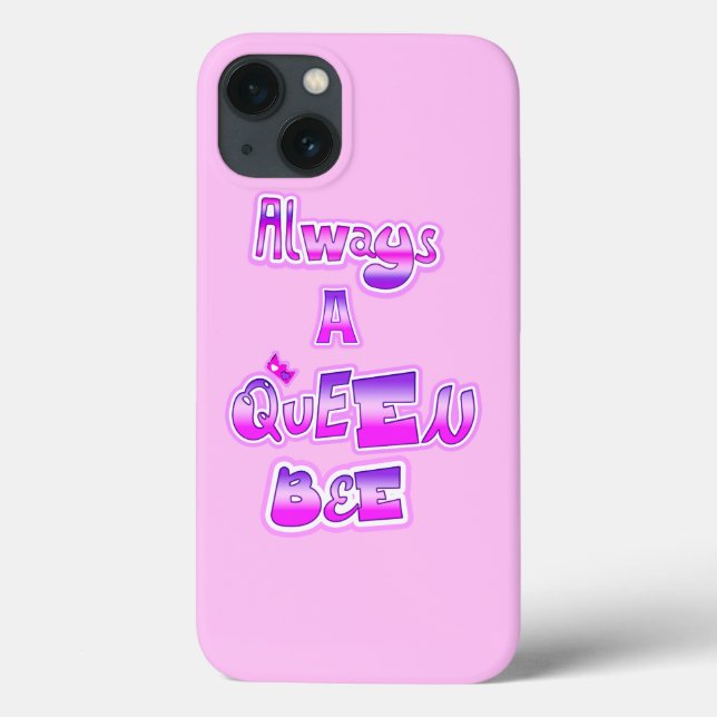 Coques Case-Mate iPhone Toujours une reine abeille rose pâle (Verso)