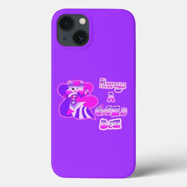 Coques Case-Mate iPhone Toujours une reine d'abeille violet (Verso)