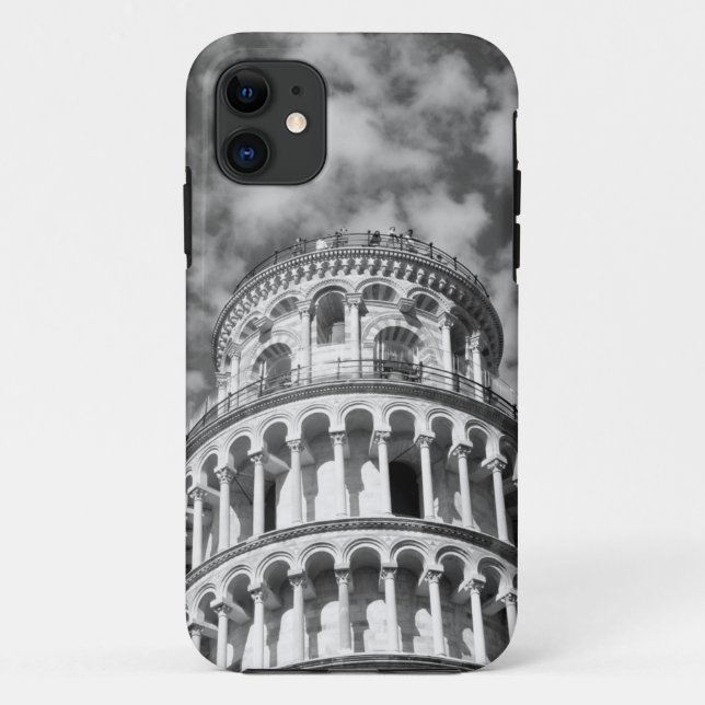Coques Case-Mate iPhone Tour blanche noire de Pise Italie (Dos)
