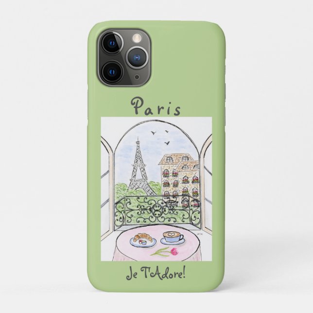 Coques Case-Mate iPhone Tour Eiffel aquarelle fantaisiste Paris (Dos)