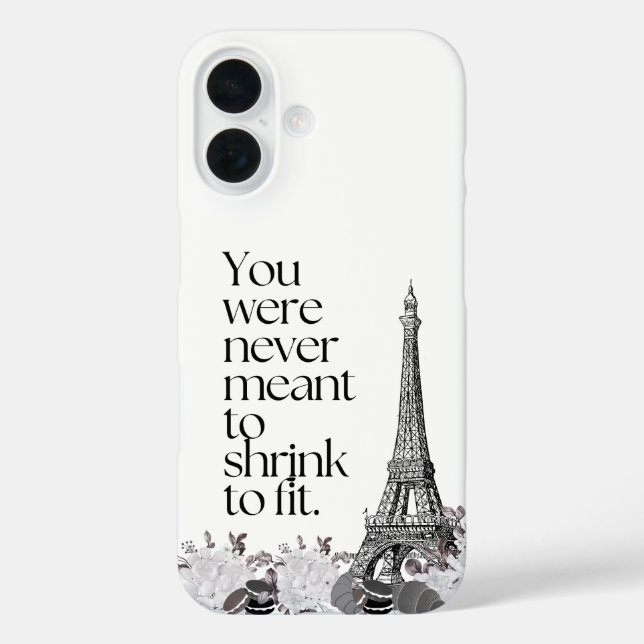 Coques Case-Mate iPhone Tour Eiffel de Paris Art mural de citation motivat (Verso)