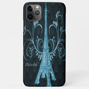 Case-Mate iPhone Case Tour Eiffel Floriaux bleus
