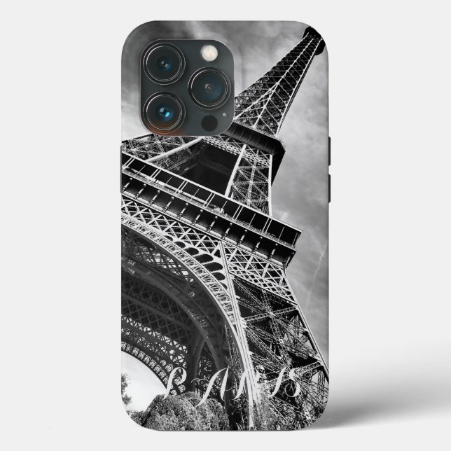 Coques Case-Mate iPhone Tour Eiffel Noir & Blanc Paris Europe (Verso)