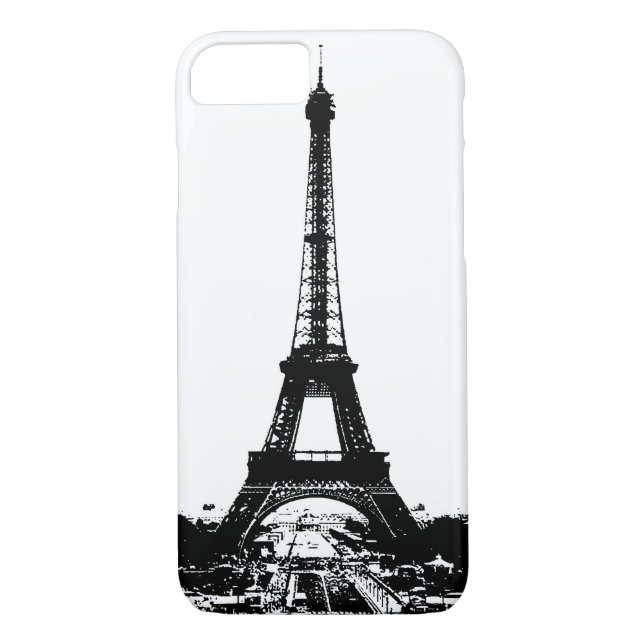 Coques Case-Mate iPhone Tour Eiffel noir et blanc (Dos)
