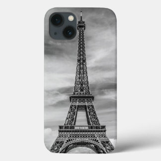 Etui iPhone 13 Tour Eiffel noir et blanc Paris France